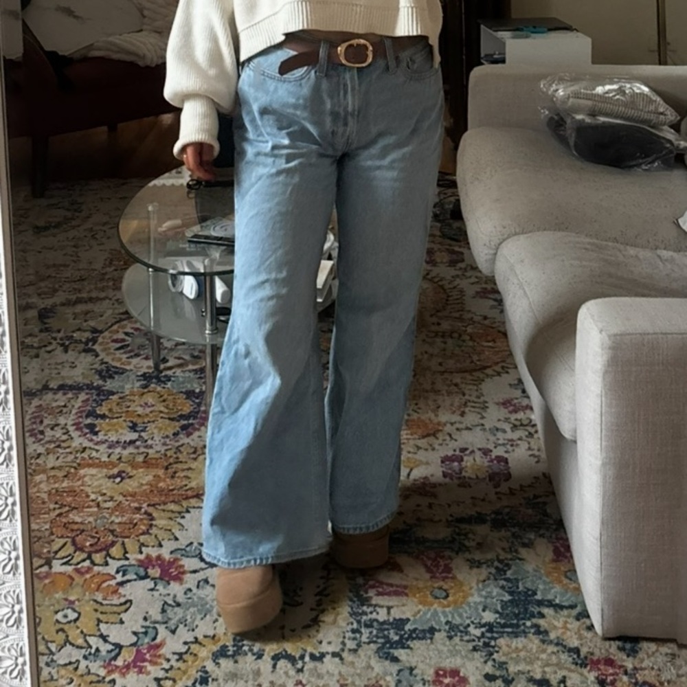 Abercrombie & Fitch Light Baggy Boot Mid-Rise Jeans 26 Short - Picture 6 of 6